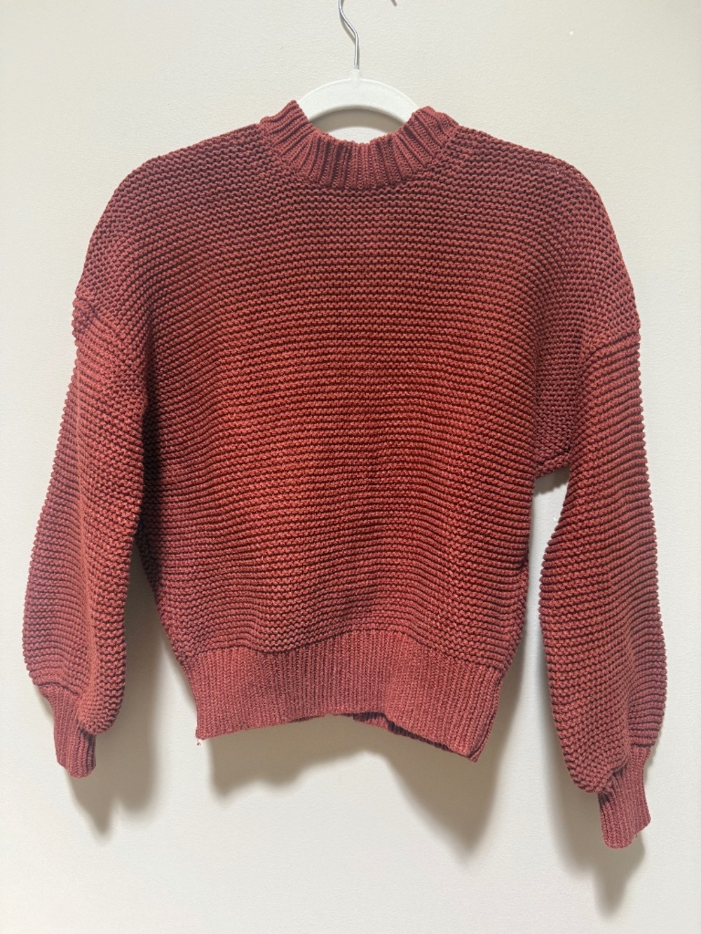 Alex Mill Button Back Sweater, Red Clay, Small